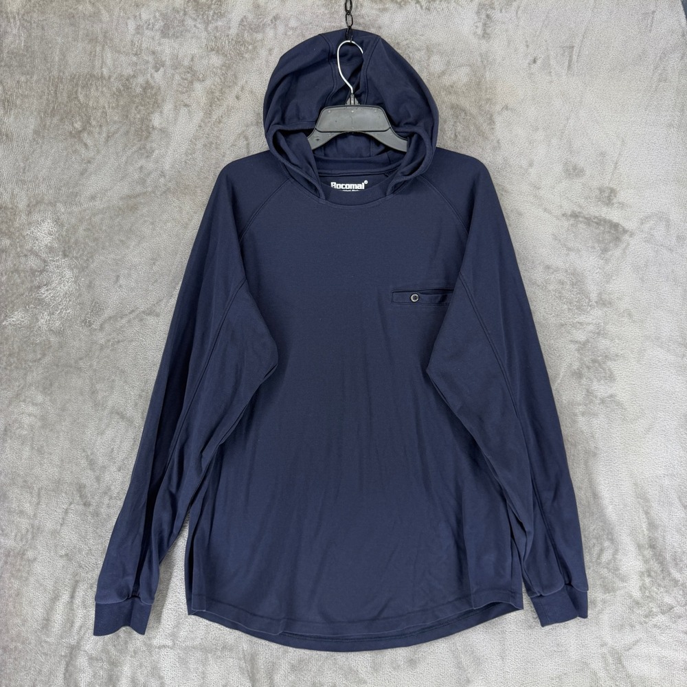 Bocomal Flame Resistant FR Hoodie Navy Blue Workwear Shirt CAT 2 XL‎ FRC2609